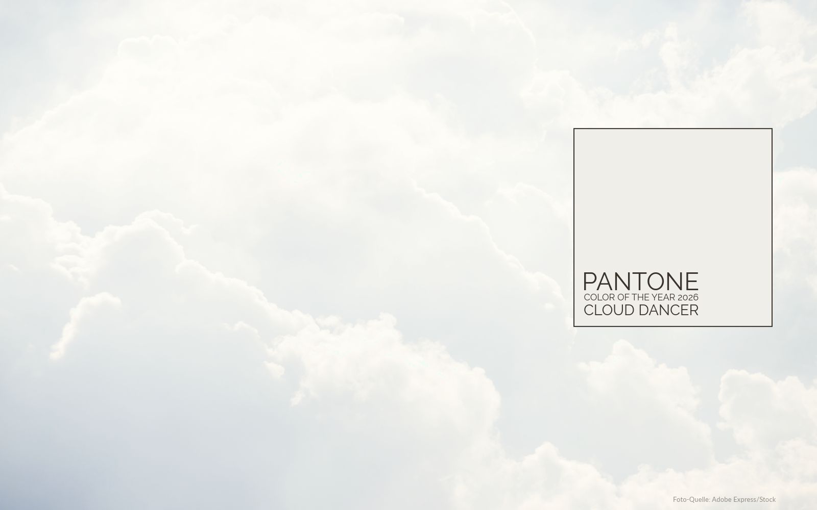 Pantone Color of the Year 2026 Cloud Dancer